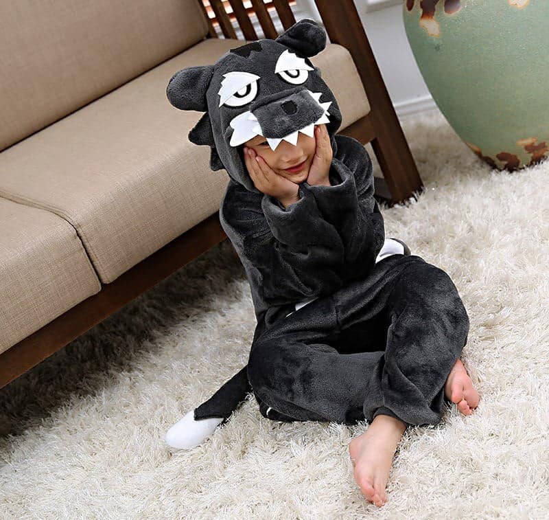 Enfant gar ons gris loup Panda oiseau Cosplay une pi ce pyjama enfant b b filles e59b9a62 5561 4f8c a568 dad10f0c5642